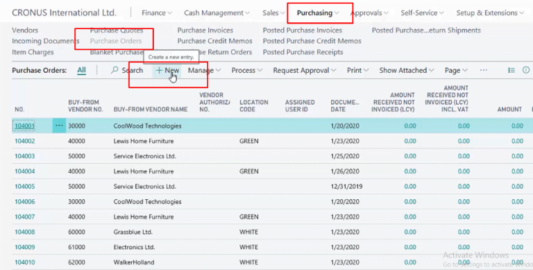 State purchases. Purchase Invoice.