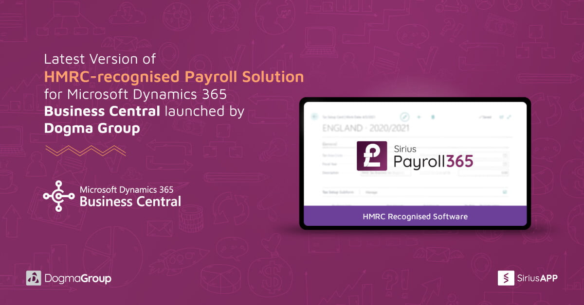 Introducing SiriusPayroll365- a simple, affordable, easy-to-use, and deploy HMRC-recognised payroll solution for Business Central