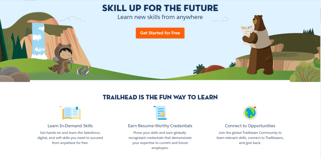 Trailhead is a free platform to learn the Salesforce