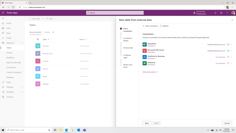 Microsoft Release 2022-external data from Dataverse